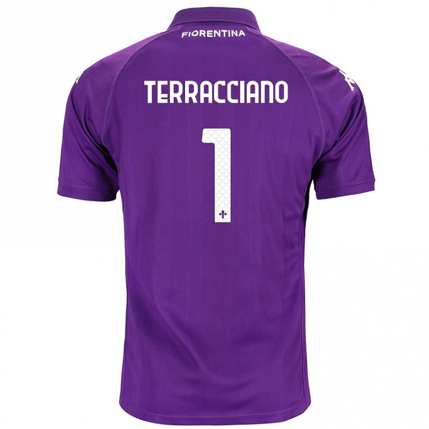 Niño Fútbol Camiseta Pietro Terracciano #1 Morado 1ª Equipación 2024/25 Argentina