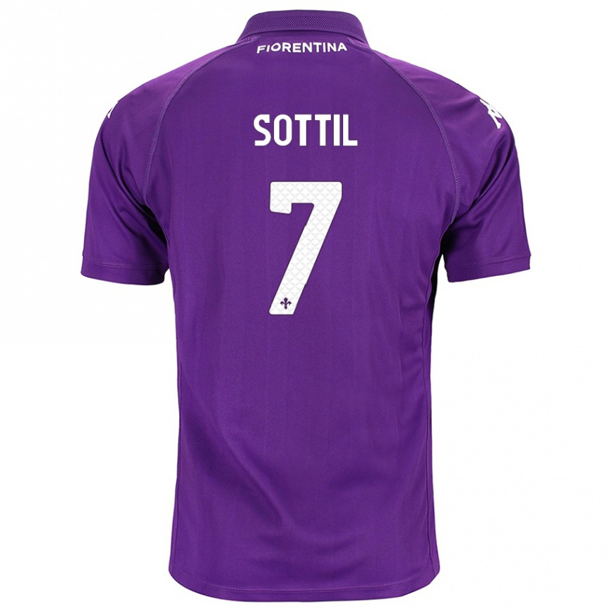 Niño Fútbol Camiseta Riccardo Sottil #7 Morado 1ª Equipación 2024/25 Argentina