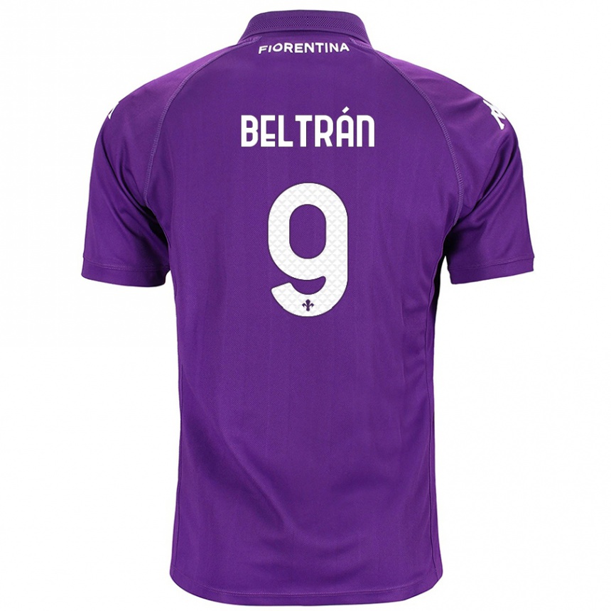 Niño Fútbol Camiseta Lucas Beltrán #9 Morado 1ª Equipación 2024/25 Argentina