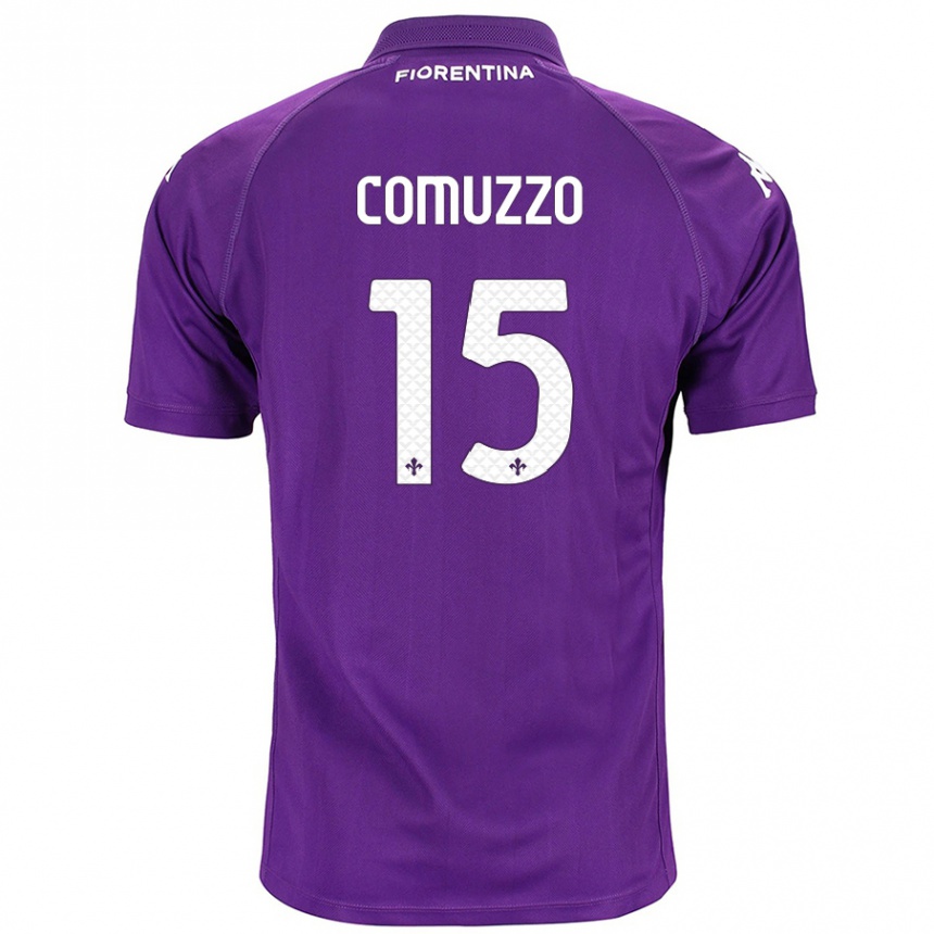 Niño Fútbol Camiseta Pietro Comuzzo #15 Morado 1ª Equipación 2024/25 Argentina