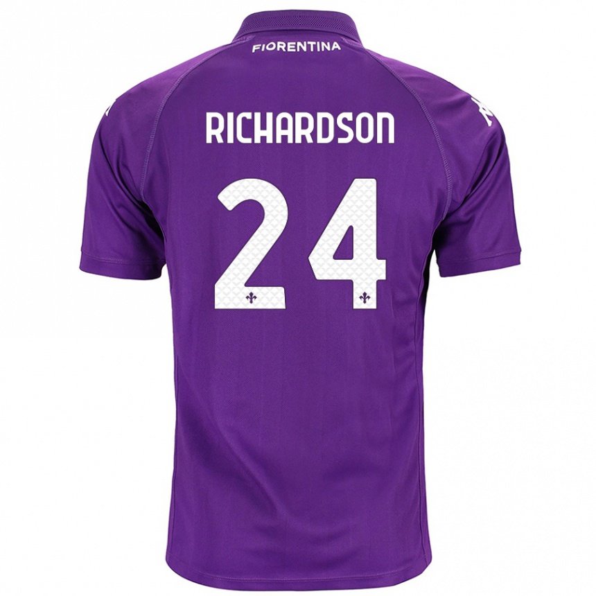 Niño Fútbol Camiseta Amir Richardson #24 Morado 1ª Equipación 2024/25 Argentina