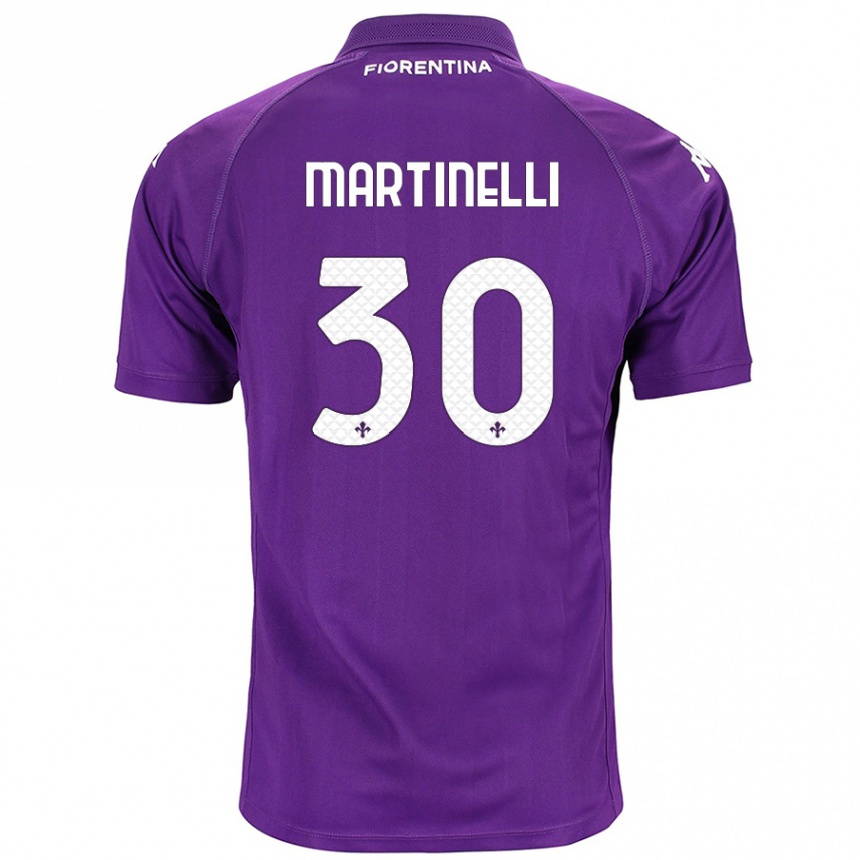 Niño Fútbol Camiseta Tommaso Martinelli #30 Morado 1ª Equipación 2024/25 Argentina