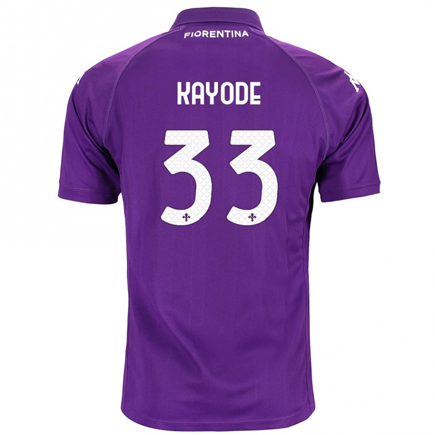 Niño Fútbol Camiseta Michael Kayode #33 Morado 1ª Equipación 2024/25 Argentina