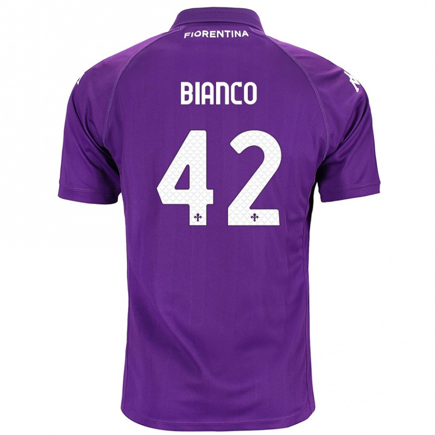 Niño Fútbol Camiseta Alessandro Bianco #42 Morado 1ª Equipación 2024/25 Argentina