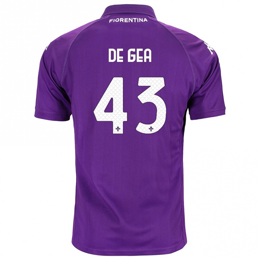 Niño Fútbol Camiseta David De Gea #43 Morado 1ª Equipación 2024/25 Argentina