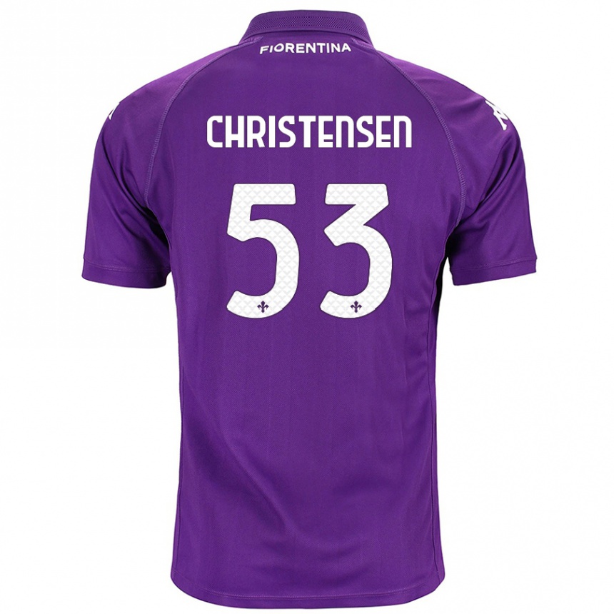 Niño Fútbol Camiseta Oliver Christensen #53 Morado 1ª Equipación 2024/25 Argentina