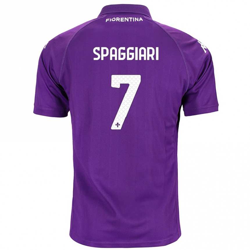 Niño Fútbol Camiseta Riccardo Spaggiari #7 Morado 1ª Equipación 2024/25 Argentina