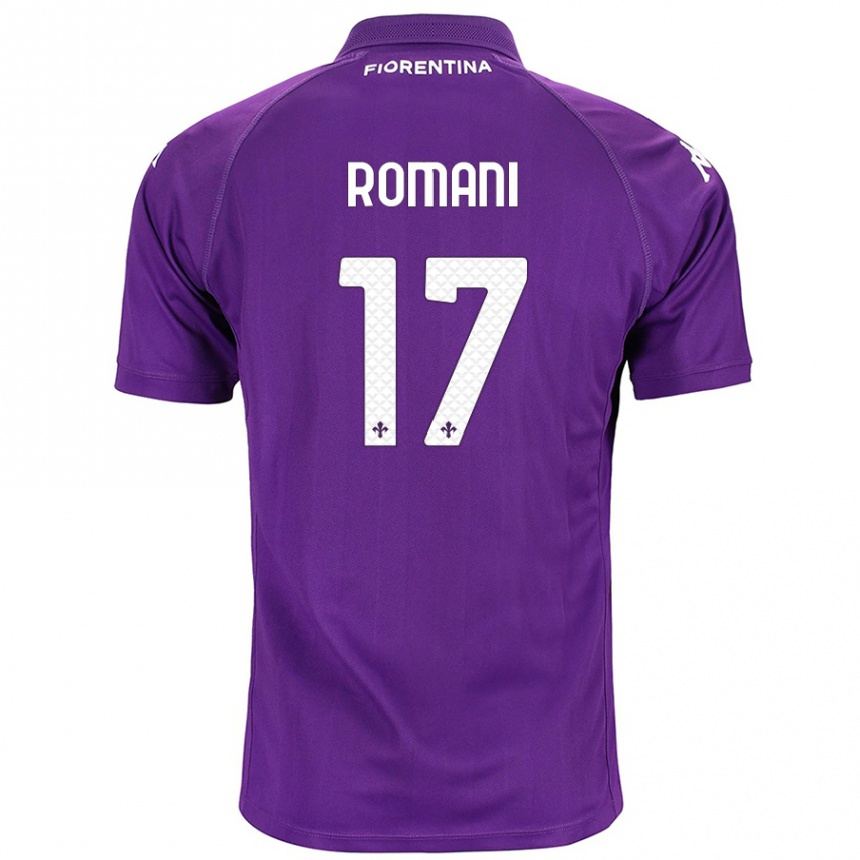 Niño Fútbol Camiseta Lorenzo Romani #17 Morado 1ª Equipación 2024/25 Argentina