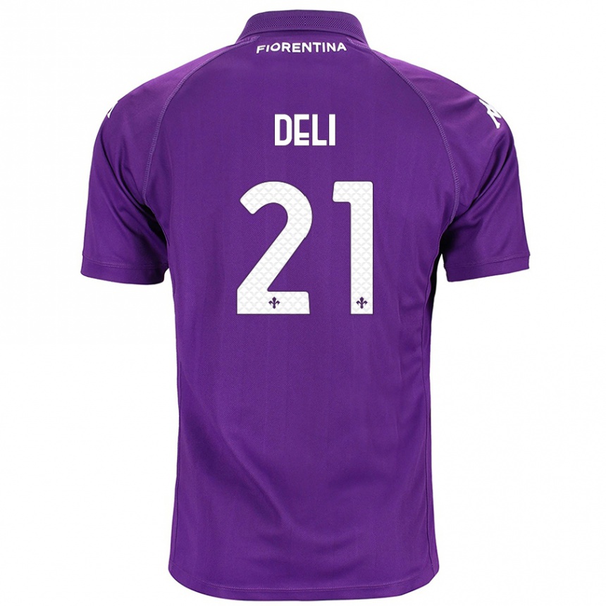 Niño Fútbol Camiseta Lapo Deli #21 Morado 1ª Equipación 2024/25 Argentina