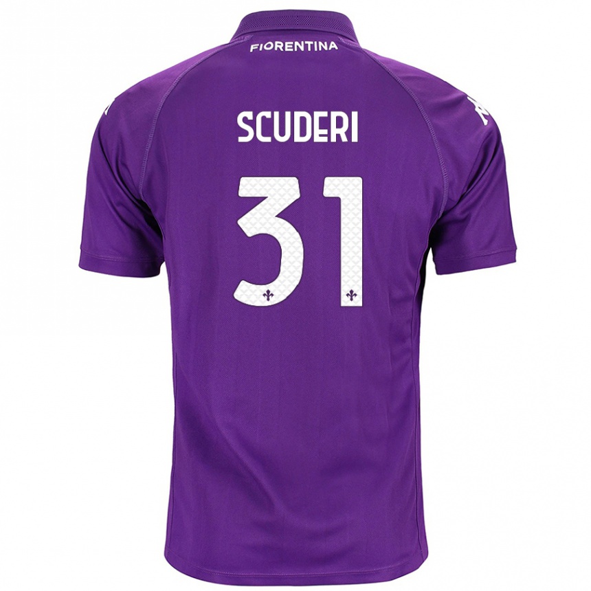 Niño Fútbol Camiseta Giulio Scuderi #31 Morado 1ª Equipación 2024/25 Argentina