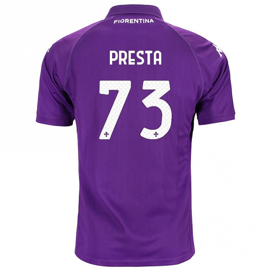 Niño Fútbol Camiseta Francesco Presta #73 Morado 1ª Equipación 2024/25 Argentina