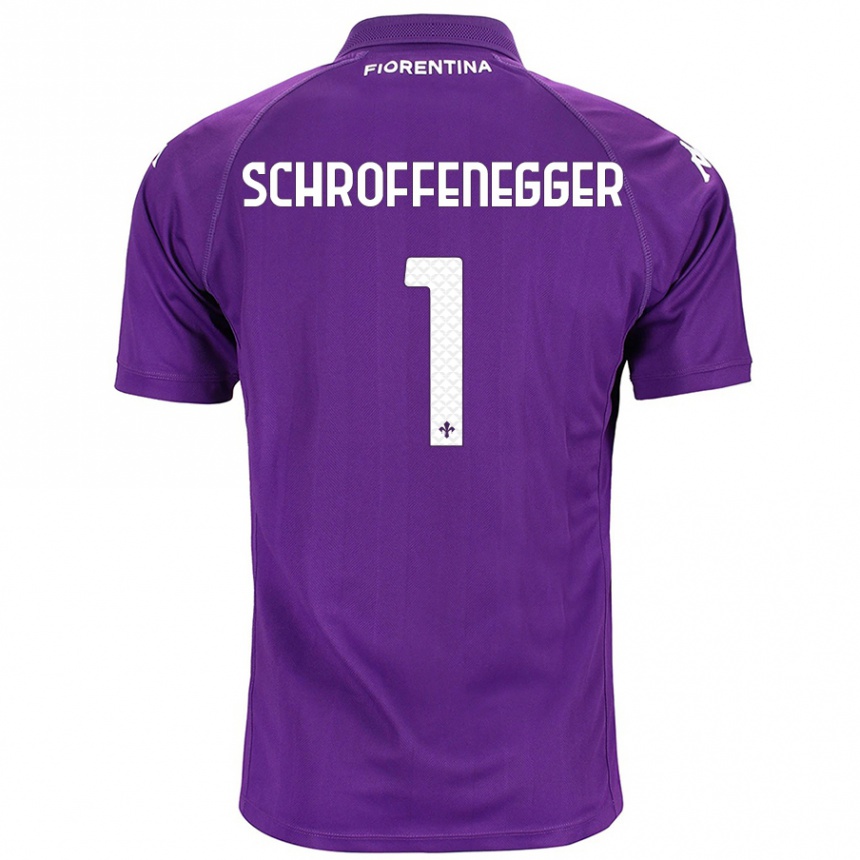 Niño Fútbol Camiseta Katja Schroffenegger #1 Morado 1ª Equipación 2024/25 Argentina