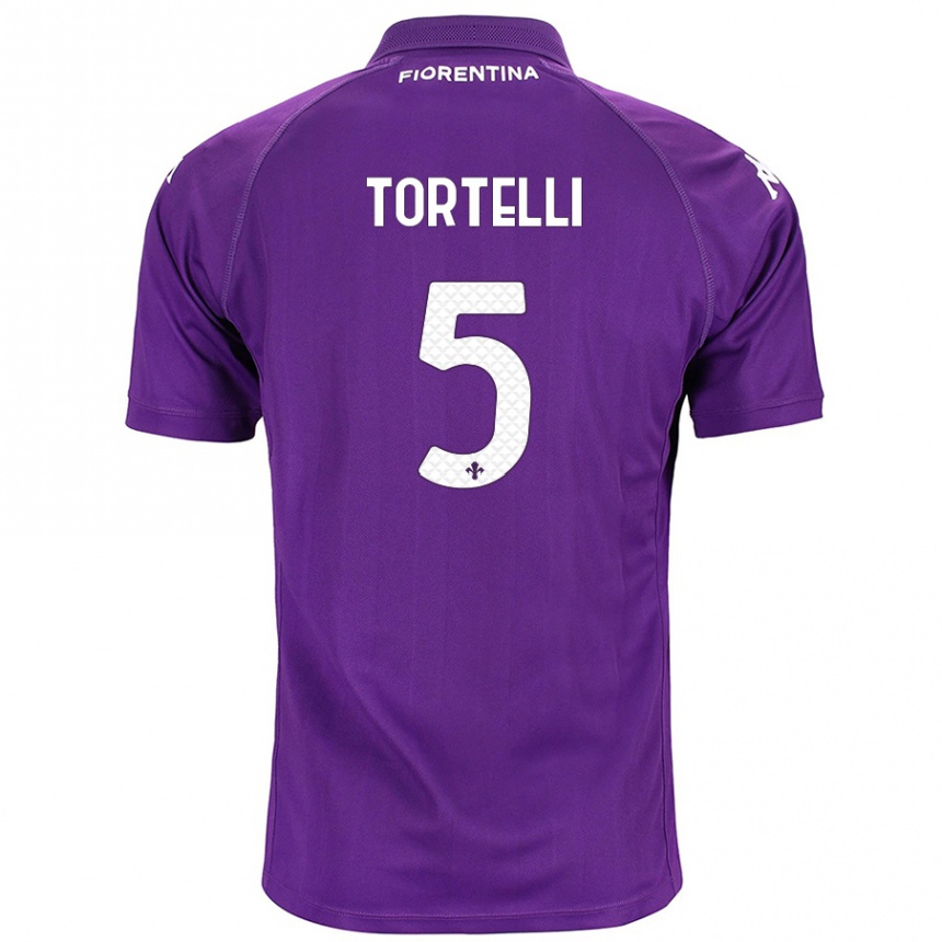 Niño Fútbol Camiseta Alice Tortelli #5 Morado 1ª Equipación 2024/25 Argentina