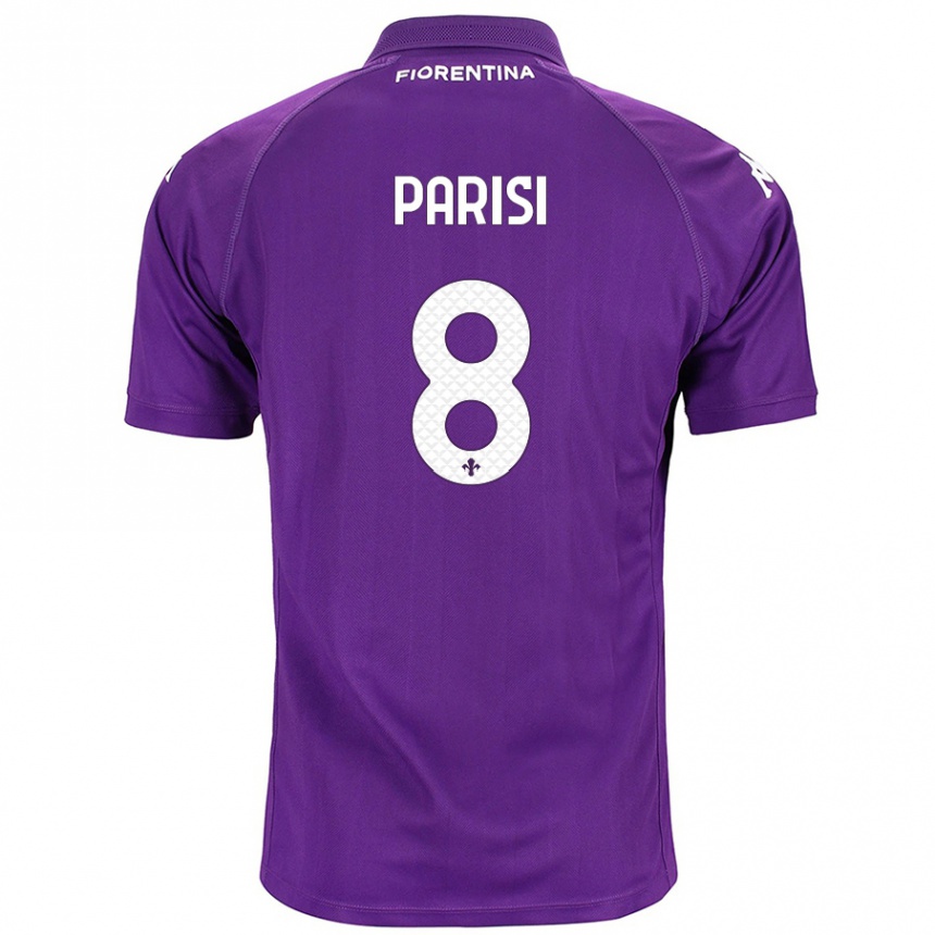 Niño Fútbol Camiseta Alice Parisi #8 Morado 1ª Equipación 2024/25 Argentina