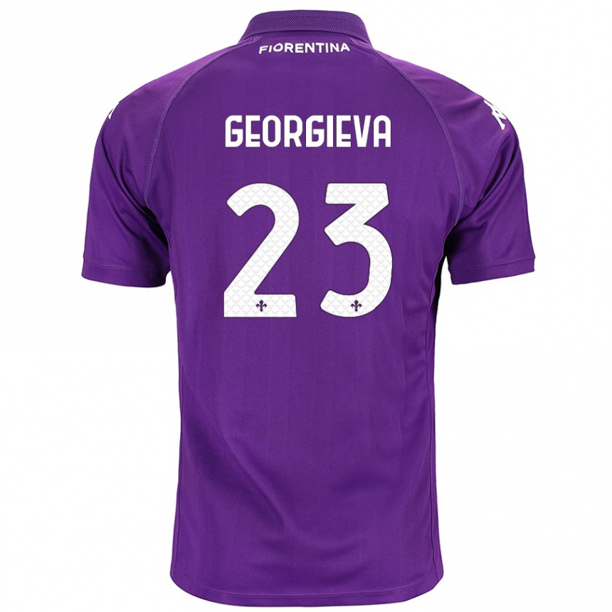 Niño Fútbol Camiseta Marina Georgieva #23 Morado 1ª Equipación 2024/25 Argentina