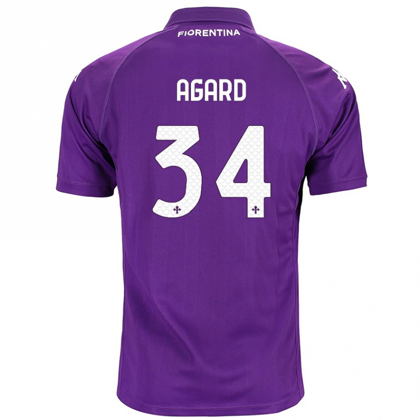 Niño Fútbol Camiseta Laura Agard #34 Morado 1ª Equipación 2024/25 Argentina