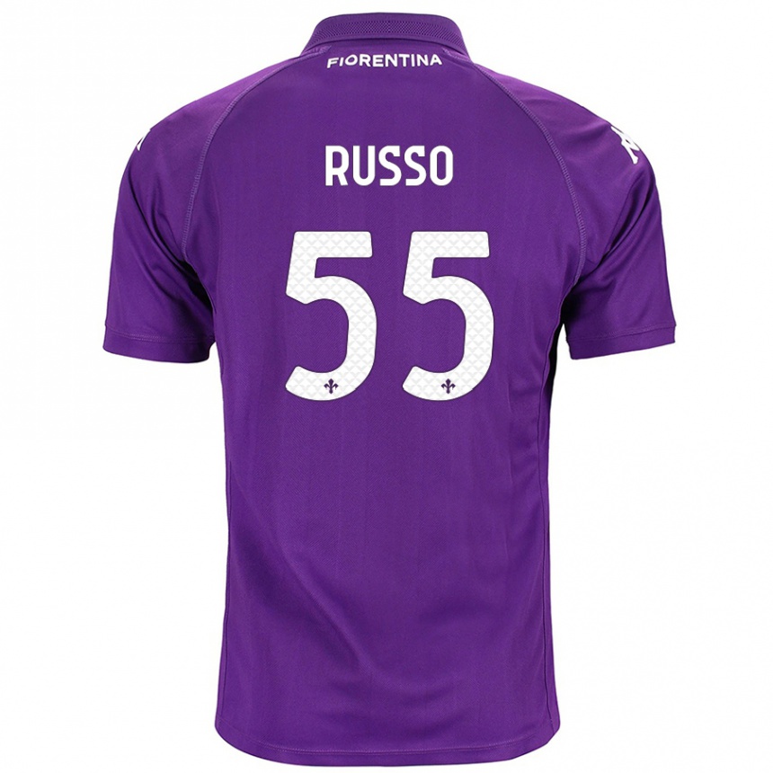 Niño Fútbol Camiseta Federica Russo #55 Morado 1ª Equipación 2024/25 Argentina