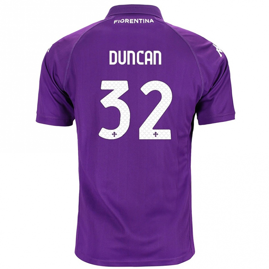 Niño Fútbol Camiseta Alfred Duncan #32 Morado 1ª Equipación 2024/25 Argentina