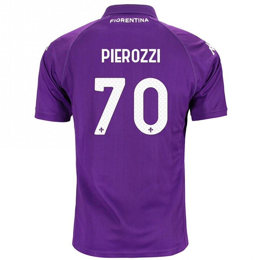 Niño Fútbol Camiseta Niccolò Pierozzi #70 Morado 1ª Equipación 2024/25 Argentina