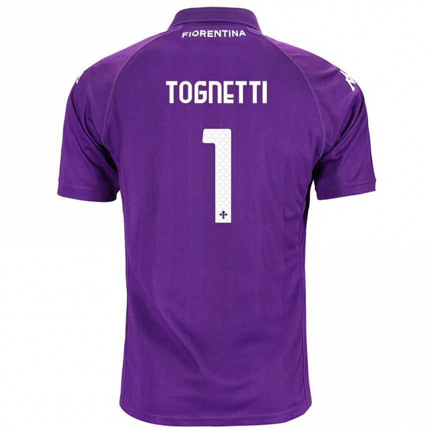 Niño Fútbol Camiseta Laerte Tognetti #1 Morado 1ª Equipación 2024/25 Argentina