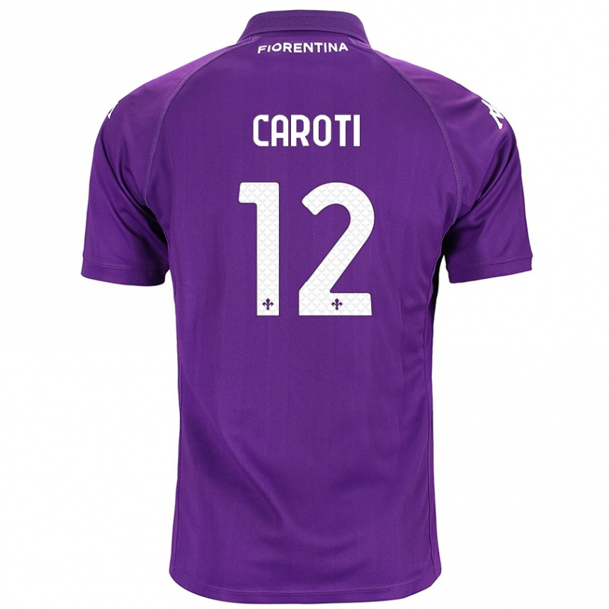 Niño Fútbol Camiseta Filippo Caroti #12 Morado 1ª Equipación 2024/25 Argentina