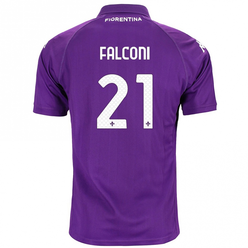 Niño Fútbol Camiseta Niccolò Falconi #21 Morado 1ª Equipación 2024/25 Argentina