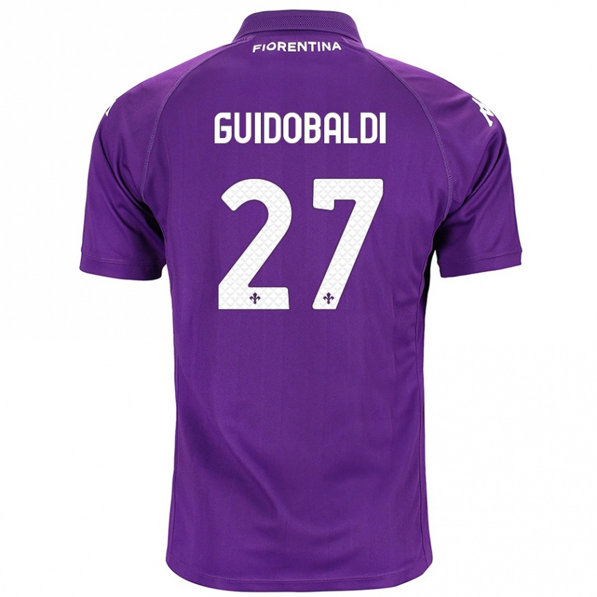 Niño Fútbol Camiseta Filippo Guidobaldi #27 Morado 1ª Equipación 2024/25 Argentina