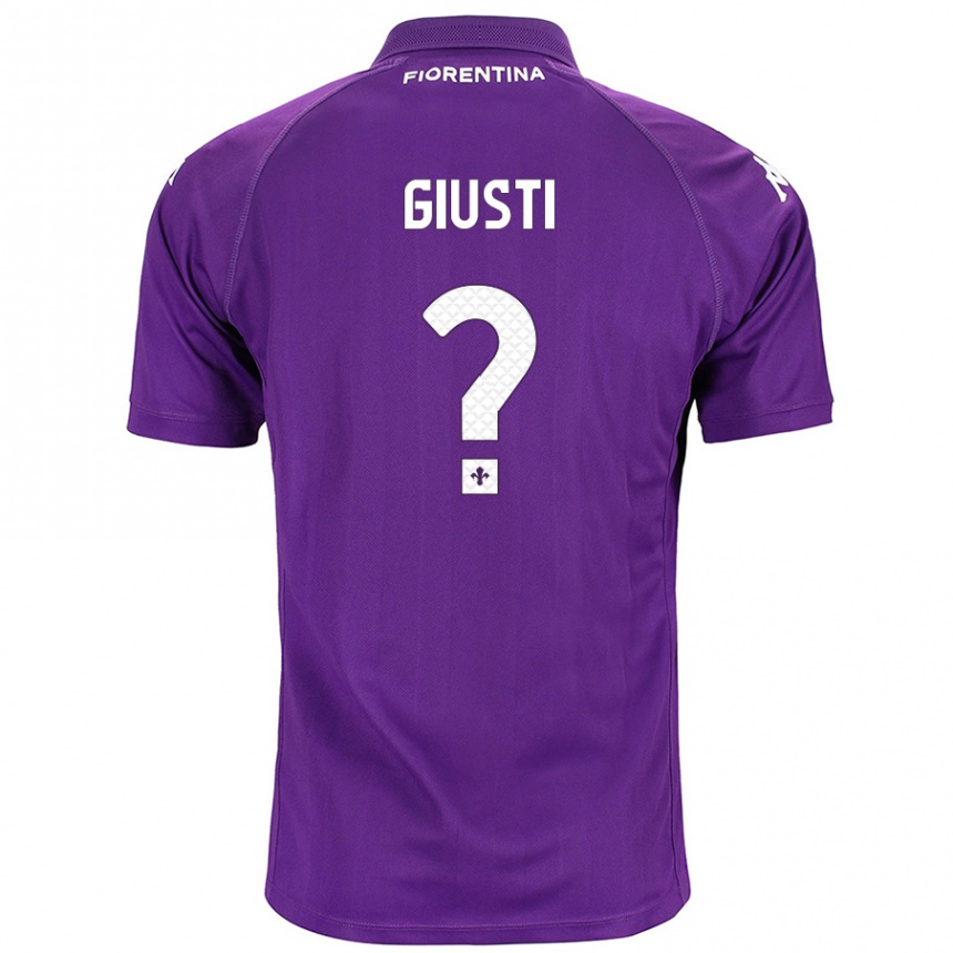 Niño Fútbol Camiseta Edoardo Giusti #0 Morado 1ª Equipación 2024/25 Argentina