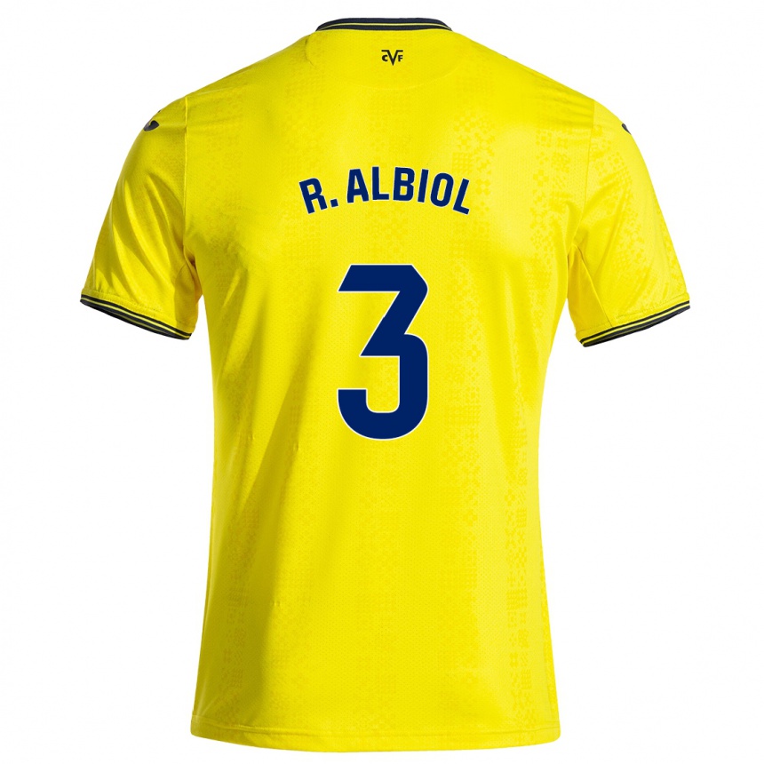 Niño Fútbol Camiseta Raúl Albiol #3 Amarillo Negro 1ª Equipación 2024/25 Argentina