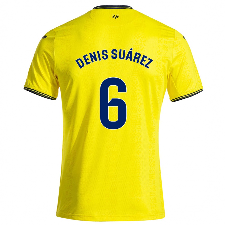 Niño Fútbol Camiseta Denis Suárez #6 Amarillo Negro 1ª Equipación 2024/25 Argentina