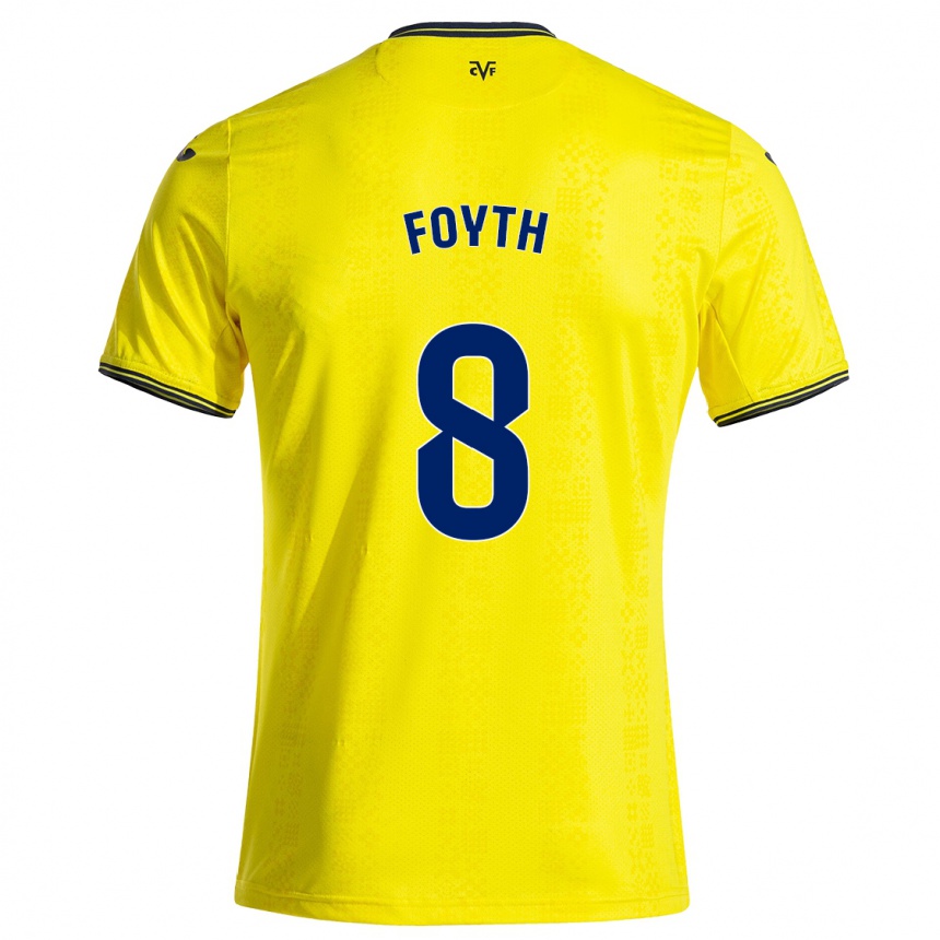 Niño Fútbol Camiseta Juan Foyth #8 Amarillo Negro 1ª Equipación 2024/25 Argentina