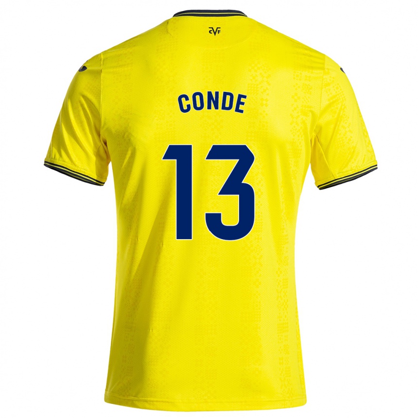 Niño Fútbol Camiseta Diego Conde #13 Amarillo Negro 1ª Equipación 2024/25 Argentina