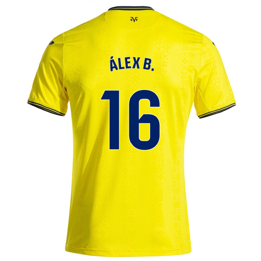 Niño Fútbol Camiseta Álex Baena #16 Amarillo Negro 1ª Equipación 2024/25 Argentina