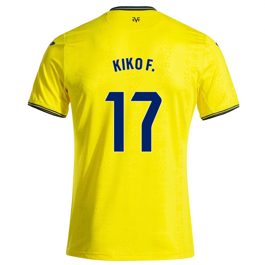 Niño Fútbol Camiseta Kiko Femenía #17 Amarillo Negro 1ª Equipación 2024/25 Argentina