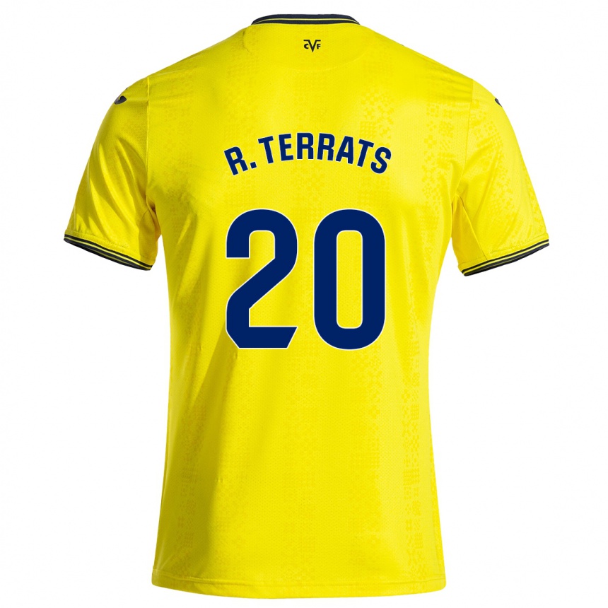 Niño Fútbol Camiseta Ramón Terrats #20 Amarillo Negro 1ª Equipación 2024/25 Argentina