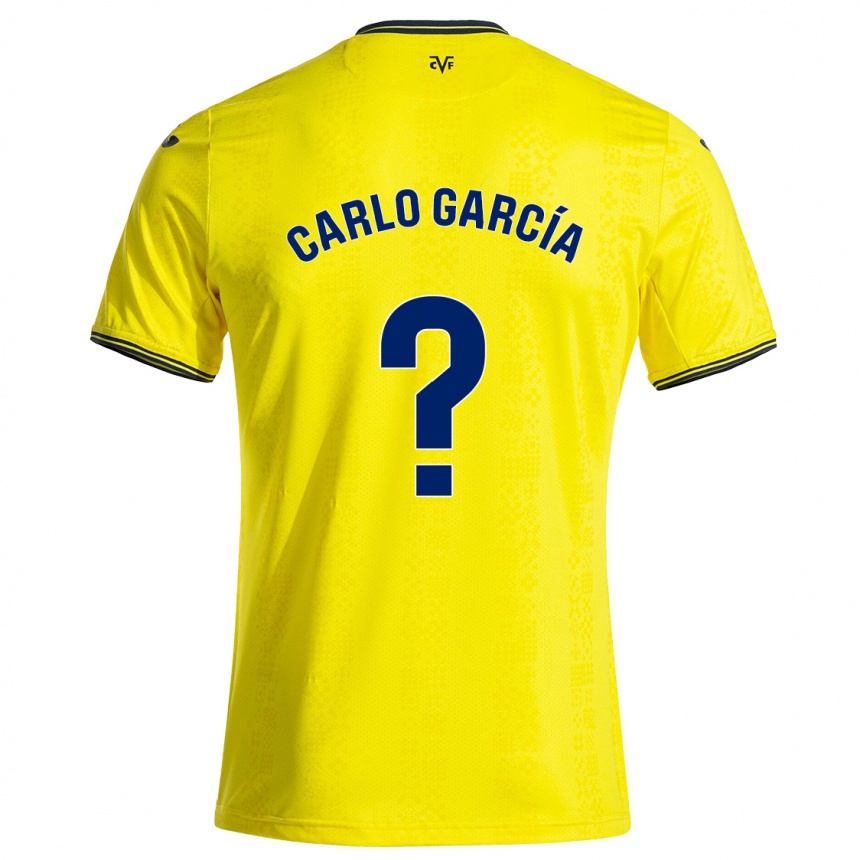 Niño Fútbol Camiseta Carlo García #0 Amarillo Negro 1ª Equipación 2024/25 Argentina