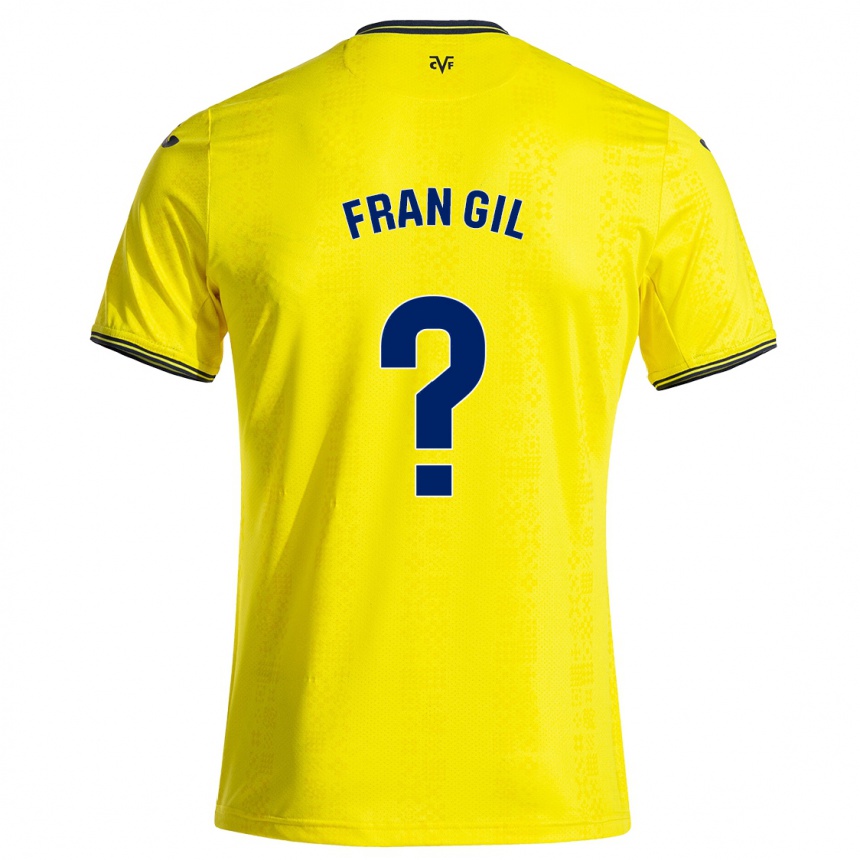 Niño Fútbol Camiseta Fran Gil #0 Amarillo Negro 1ª Equipación 2024/25 Argentina