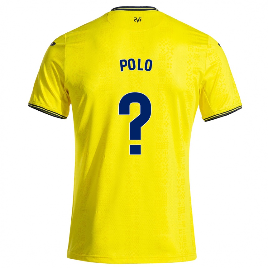 Niño Fútbol Camiseta Pablo Polo #0 Amarillo Negro 1ª Equipación 2024/25 Argentina