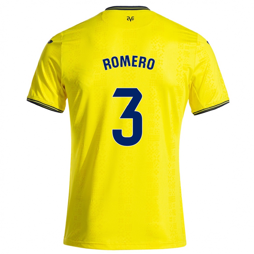 Niño Fútbol Camiseta Cristo Romero #3 Amarillo Negro 1ª Equipación 2024/25 Argentina