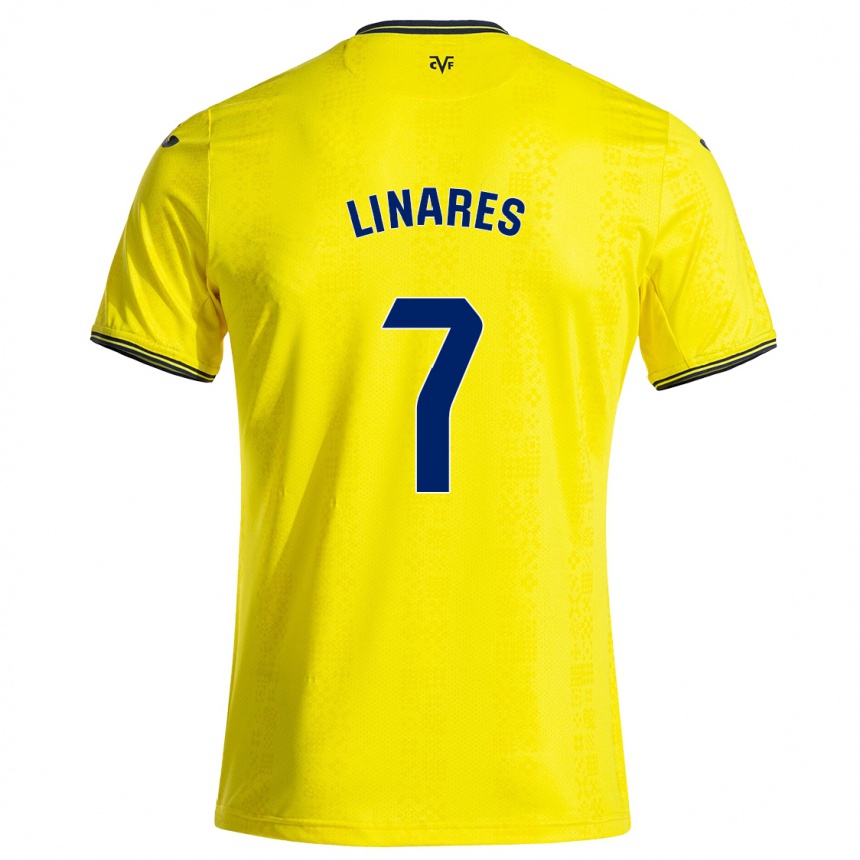 Niño Fútbol Camiseta Mario Linares #7 Amarillo Negro 1ª Equipación 2024/25 Argentina