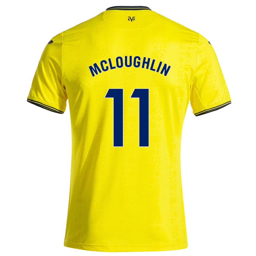 Niño Fútbol Camiseta Caden Mcloughlin #11 Amarillo Negro 1ª Equipación 2024/25 Argentina