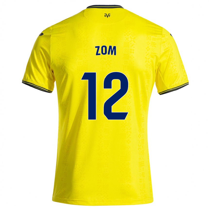 Niño Fútbol Camiseta Ludo Zom #12 Amarillo Negro 1ª Equipación 2024/25 Argentina