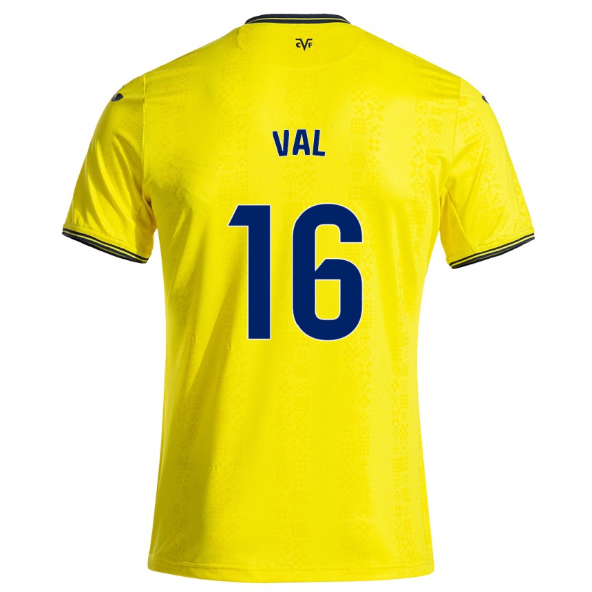 Niño Fútbol Camiseta Brais Val #16 Amarillo Negro 1ª Equipación 2024/25 Argentina