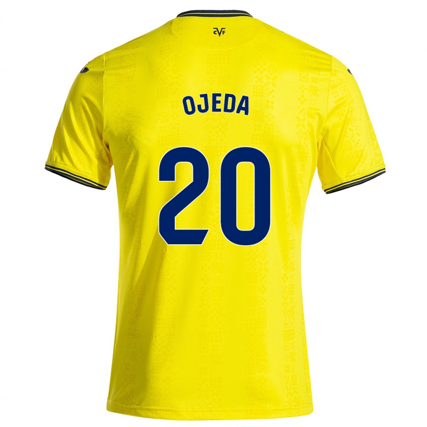 Niño Fútbol Camiseta Thiago Ojeda #20 Amarillo Negro 1ª Equipación 2024/25 Argentina