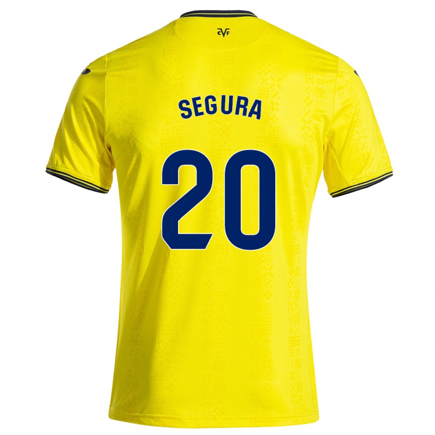 Niño Fútbol Camiseta Carlos Segura #20 Amarillo Negro 1ª Equipación 2024/25 Argentina