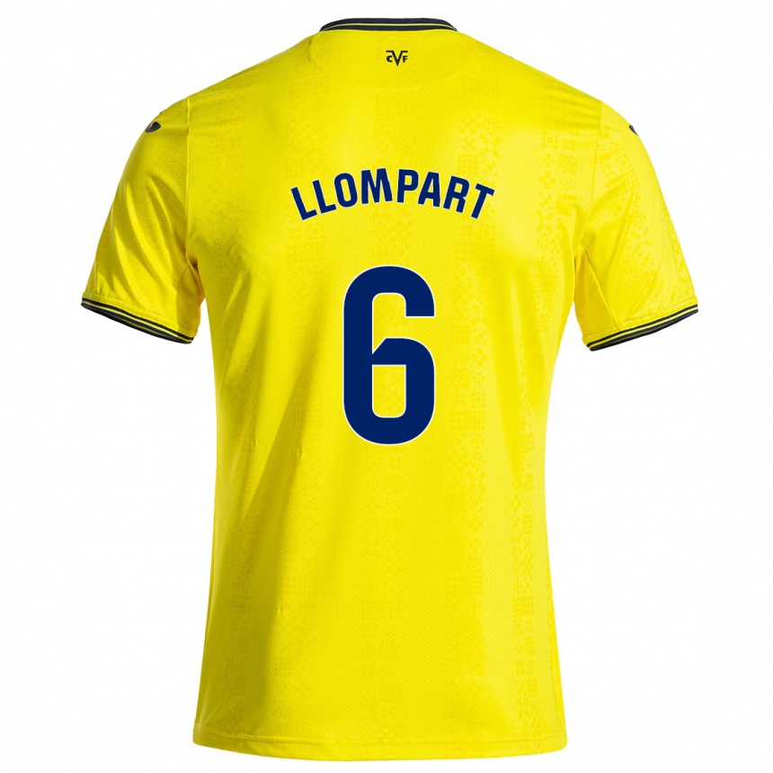 Niño Fútbol Camiseta María Llompart #6 Amarillo Negro 1ª Equipación 2024/25 Argentina