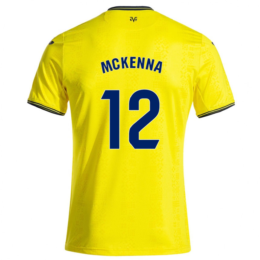 Niño Fútbol Camiseta Kayla Mckenna #12 Amarillo Negro 1ª Equipación 2024/25 Argentina