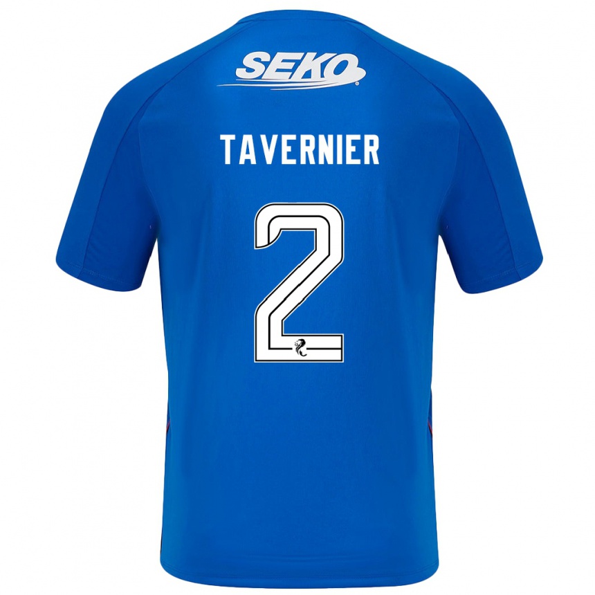 Niño Fútbol Camiseta James Tavernier #2 Azul Oscuro 1ª Equipación 2024/25 Argentina