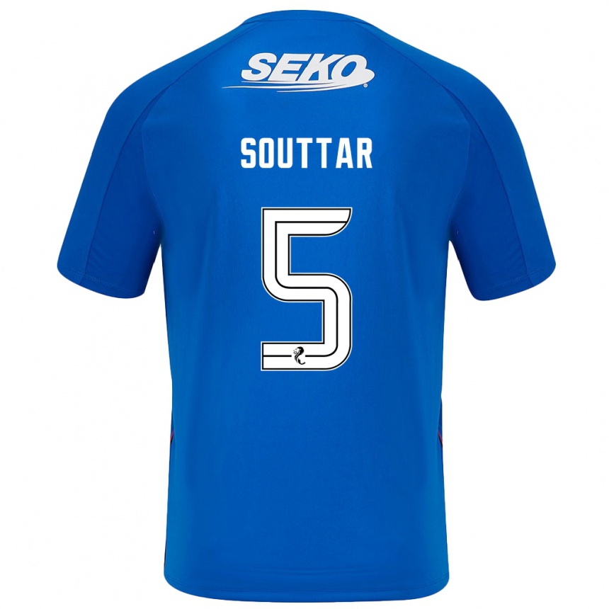 Niño Fútbol Camiseta John Souttar #5 Azul Oscuro 1ª Equipación 2024/25 Argentina