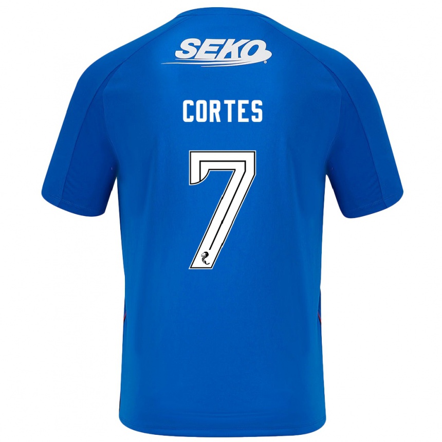 Niño Fútbol Camiseta Óscar Cortés #7 Azul Oscuro 1ª Equipación 2024/25 Argentina